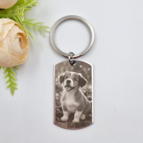   Saját fényképes kulcstartó - téglalap medál kulcskarikán 