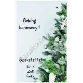   Ajándékkártya karácsonyi mintával, könyvjelzőhöz, kulcstartóhoz