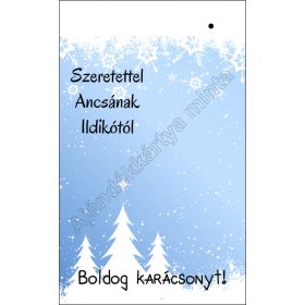   Ajándékkártya karácsonyi mintával, könyvjelzőhöz, kulcstartóhoz