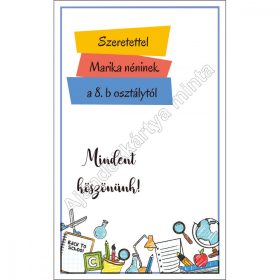   Ajándékkártya tanároknak könyvjelzőhöz, kulcstartóhoz