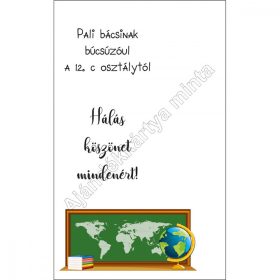   Ajándékkártya földrajztanároknak könyvjelzőhöz, kulcstartóhoz