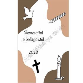   Ajándékkártya tanároknak könyvjelzőhöz, kulcstartóhoz (hittan)