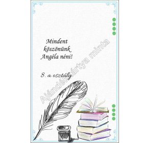   Ajándékkártya tanároknak könyvjelzőhöz, kulcstartóhoz