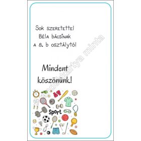   Ajándékkártya testneveléstanároknak könyvjelzőhöz, kulcstartóhoz