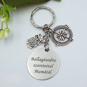   Gravírozott ballagási kulcstartó végzősöknek 1. (Szöveggel)