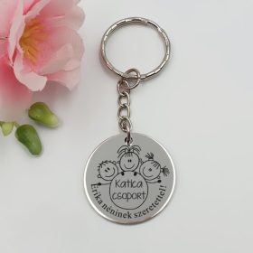 Köszönetajándék óvónéninek, ajándék óvó néninek, gravírozott kulcstartó - ajándékok óvónőknek