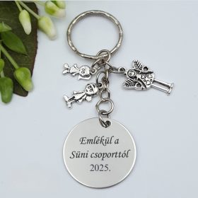 Köszönetajándék óvónéninek, ajándék óvó néninek, gravírozott kulcstartó - ajándékok óvónőknek