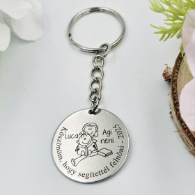 Köszönetajándék óvónéninek, ajándék óvó néninek, gravírozott kulcstartó - ajándékok óvónőknek