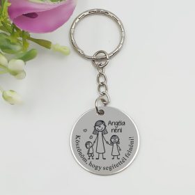   Gravírozott grafikás ballagási kulcstartó óvó néniknek, dajkáknak 1_06_v.