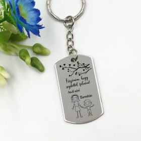 Köszönetajándék óvónéninek, ajándék óvó néninek, gravírozott kulcstartó - ajándékok óvónőknek