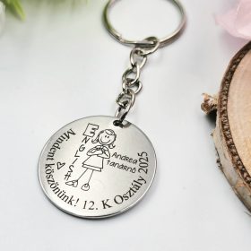 Ballagási kulcstartó angoltanároknak, ajándék angoltanárnőnek 
