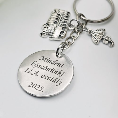 Ballagási kulcstartó angoltanároknak, ajándék angoltanárnak 