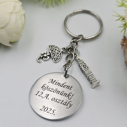 Ballagási kulcstartó angoltanároknak, ajándék angoltanárnak 