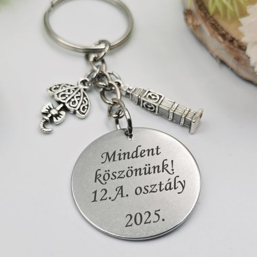 Ballagási kulcstartó angoltanároknak, ajándék angoltanárnak 
