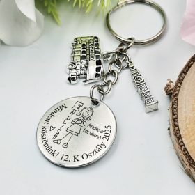 Ballagási kulcstartó angoltanároknak, ajándék angol tanárnak 