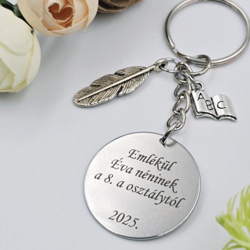 Ballagási kulcstartó magyartanároknak, ajándék magyar tanárnak 