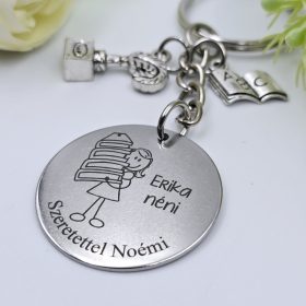 Ballagási kulcstartó magyartanároknak, ajándék magyar tanárnak 