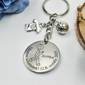 Ballagási kulcstartó testneveléstanároknak, ajándék testnevelés tanárnak 