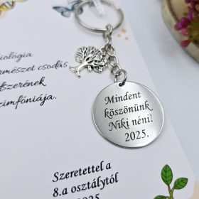 Ballagási kulcstartó biológiatanároknak, ajándék biológia tanárnak 