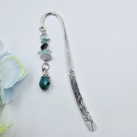   "Ensley" - könyvjelző fluorit törmelékes ásványokkal