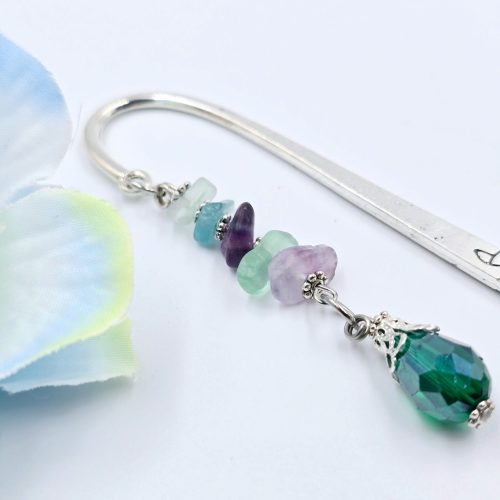 "Ensley" - könyvjelző fluorit törmelékes ásványokkal