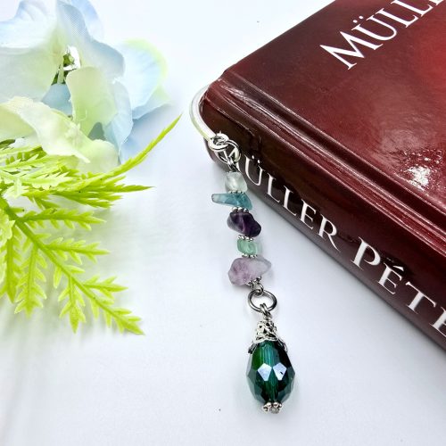 "Ensley" - könyvjelző fluorit törmelékes ásványokkal