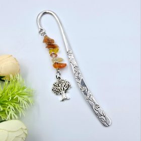   "Haisley" - könyvjelző karneol törmelékes ásványokkal, életfa charmmal