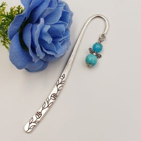 "Rebecca" - könyvjelző kék jáde angyalkával