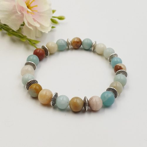 "Rachel" - ásvány karkötő színes amazonit gyöngyökkel
