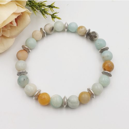 "Rachel" - ásvány karkötő színes amazonit gyöngyökkel