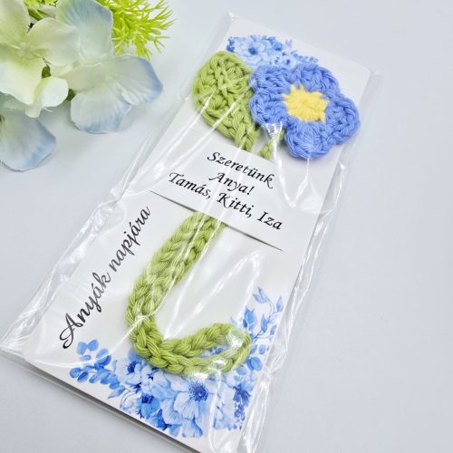 Virágos könyvjelző felirattal - Ajándék óvó néninek, tanár néninek