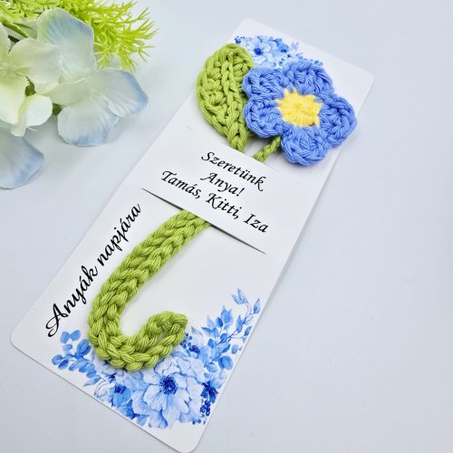 Virágos könyvjelző felirattal - Ajándék óvó néninek, tanár néninek