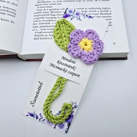 Virágos könyvjelző felirattal - Ajándék óvó néninek, tanár néninek
