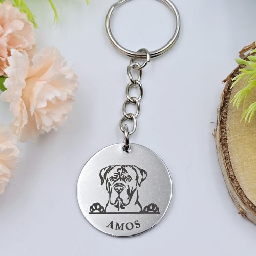 Kutyás kulcstartó saját kutyusod nevével - cane corso 2.