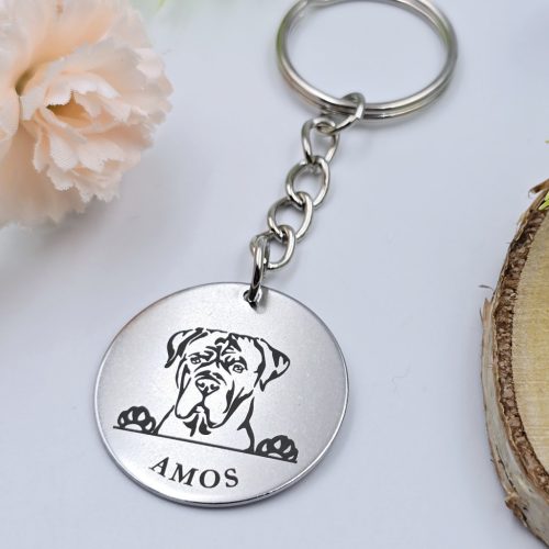 Kutyás kulcstartó saját kutyusod nevével - cane corso 2.