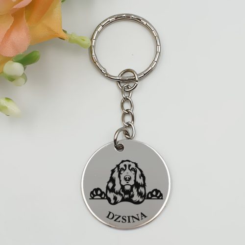 Kutyás kulcstartó saját kutyusod nevével - cocker spaniel 2.