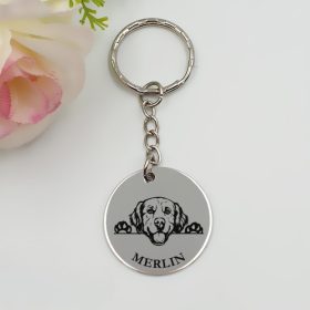   Kutyás kulcstartó saját kutyusod nevével - golden retriever