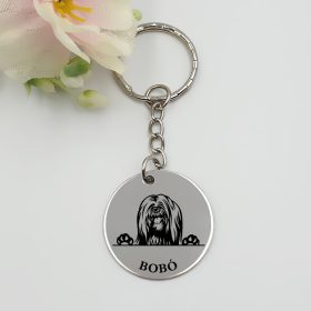   Kutyás kulcstartó saját kutyusod nevével - Óangol juhászkutya / Bobtail 1.