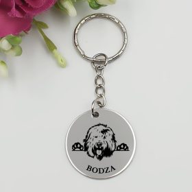   Kutyás kulcstartó saját kutyusod nevével - Óangol juhászkutya / Bobtail 2.