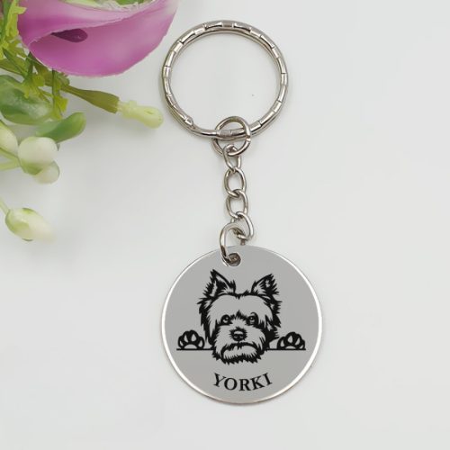 Kutyás kulcstartó saját kutyusod nevével - yorkshire terrier