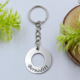 Alap kulcstartó saját felirattal - lyukas karika