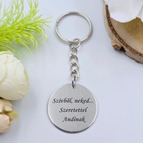 Alap kulcstartó saját felirattal - téglalap