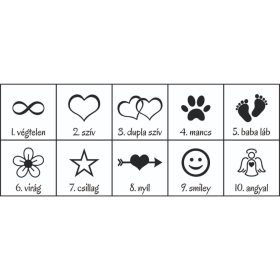 4 oldal, 4 szó - Nemesacél kulcstartó egyedi feliratokkal