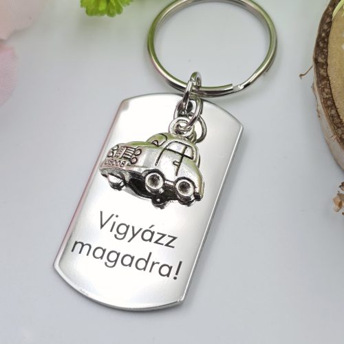 Kulcstartó egyedi gravírozással 
