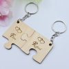 Fa páros kulcstartó egyedi nevekkel - puzzle