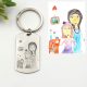 Gyerekrajzos kulcstartó - saját rajzzal (téglalap medál kulcskarikán)