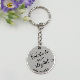Kulcstartó saját kalligrafikus felirattal, egyedi nevekkel