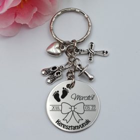 Kulcstartó keresztelőre keresztanyunak 1. 