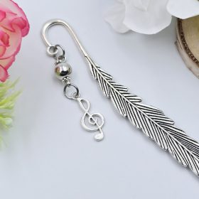 Könyvjelző charm dísszel - violinkulcs (énektanároknak)