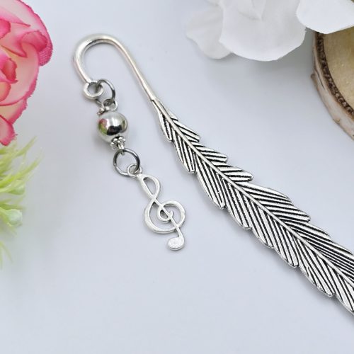 Könyvjelző charm dísszel - violinkulcs (énektanároknak)